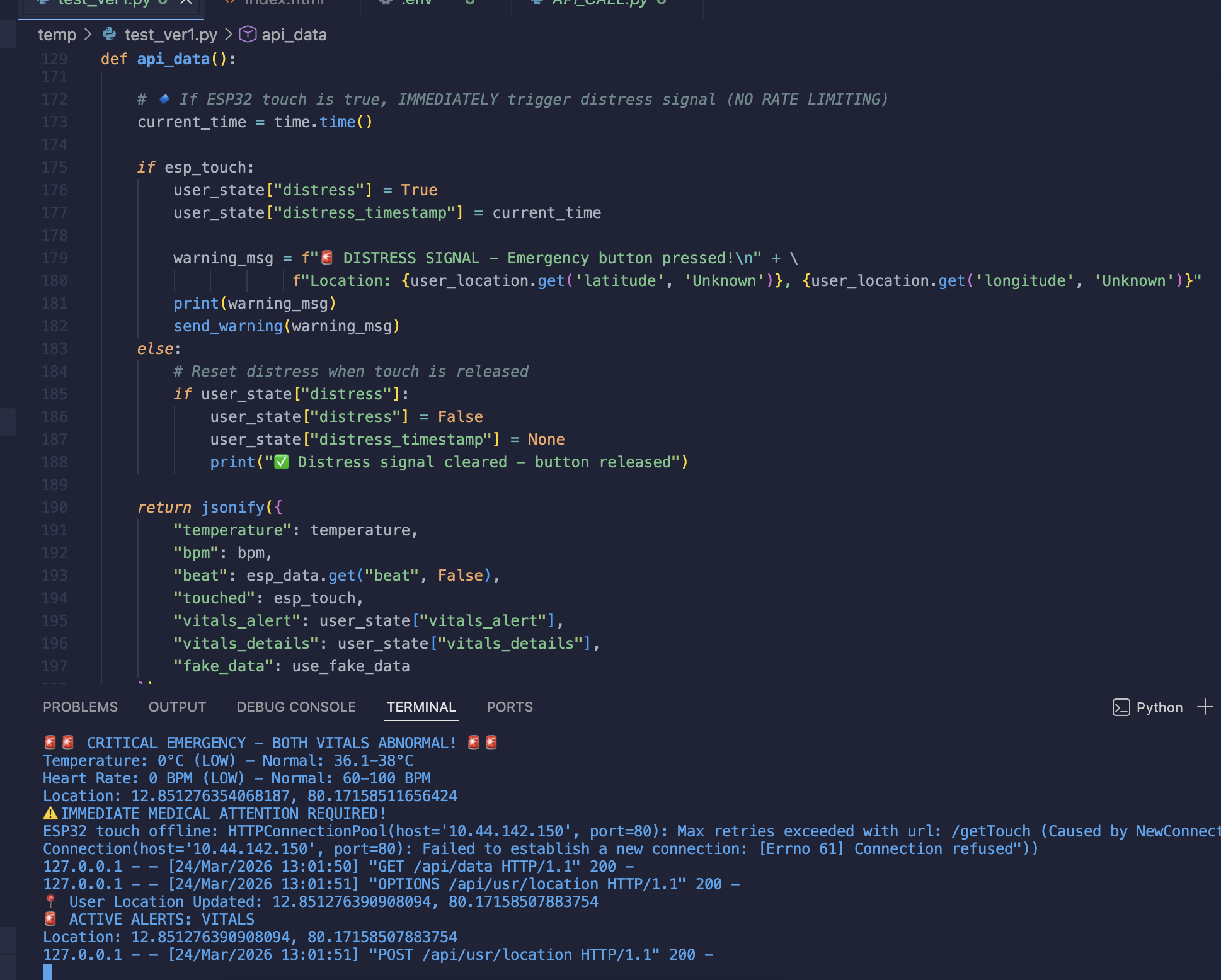 Flask Server Running